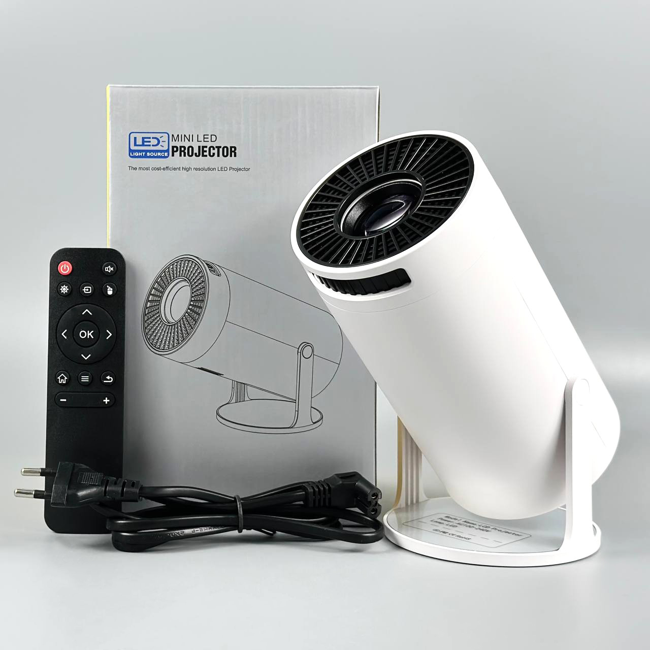 Проектор HY300 (Android 12, 120 lumen, Bluetooth+WiFi, 1280*720P)