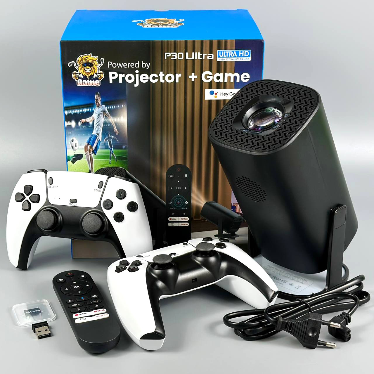 Проектор + Game P30 Ultra (Android 11, 240 Lumen, Bluetooth + WiFi ...